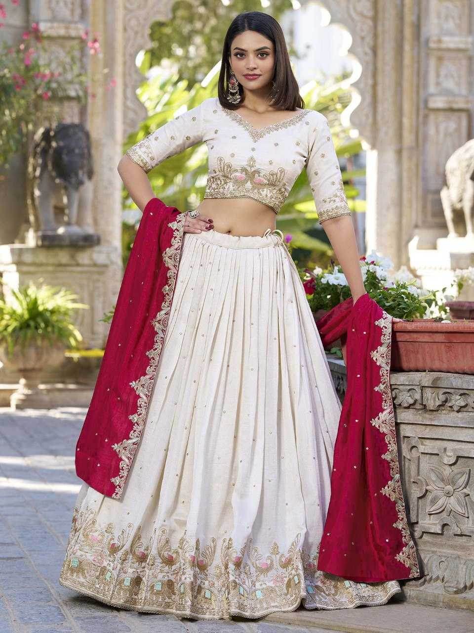 Chinon Embroidered Lehenga - MYLUXURY LANE ENTERPRISE